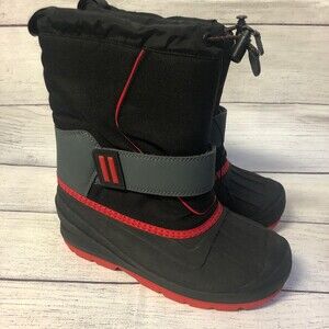 Cat & Jack size 3 winter snow boots Nwt black